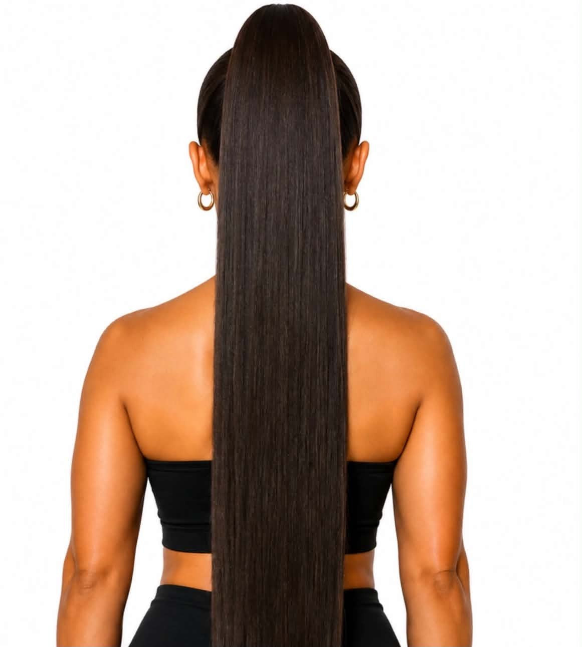 28" MEDIUM DARK BROWN STRAIGHT