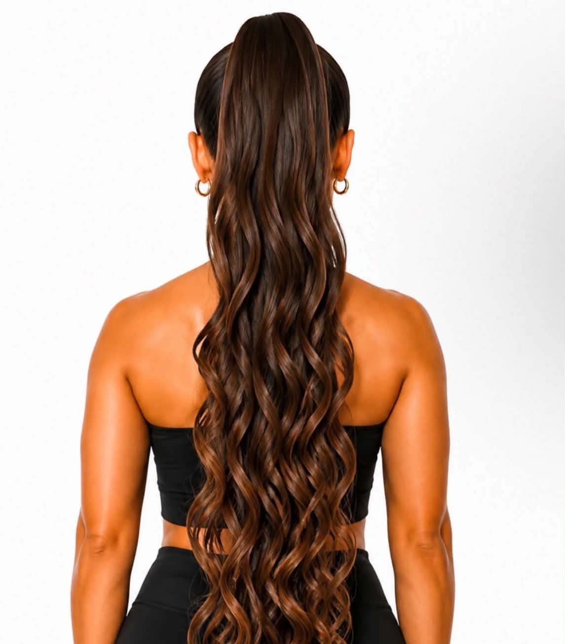 28" BROWN COPPER LUXE WAVY