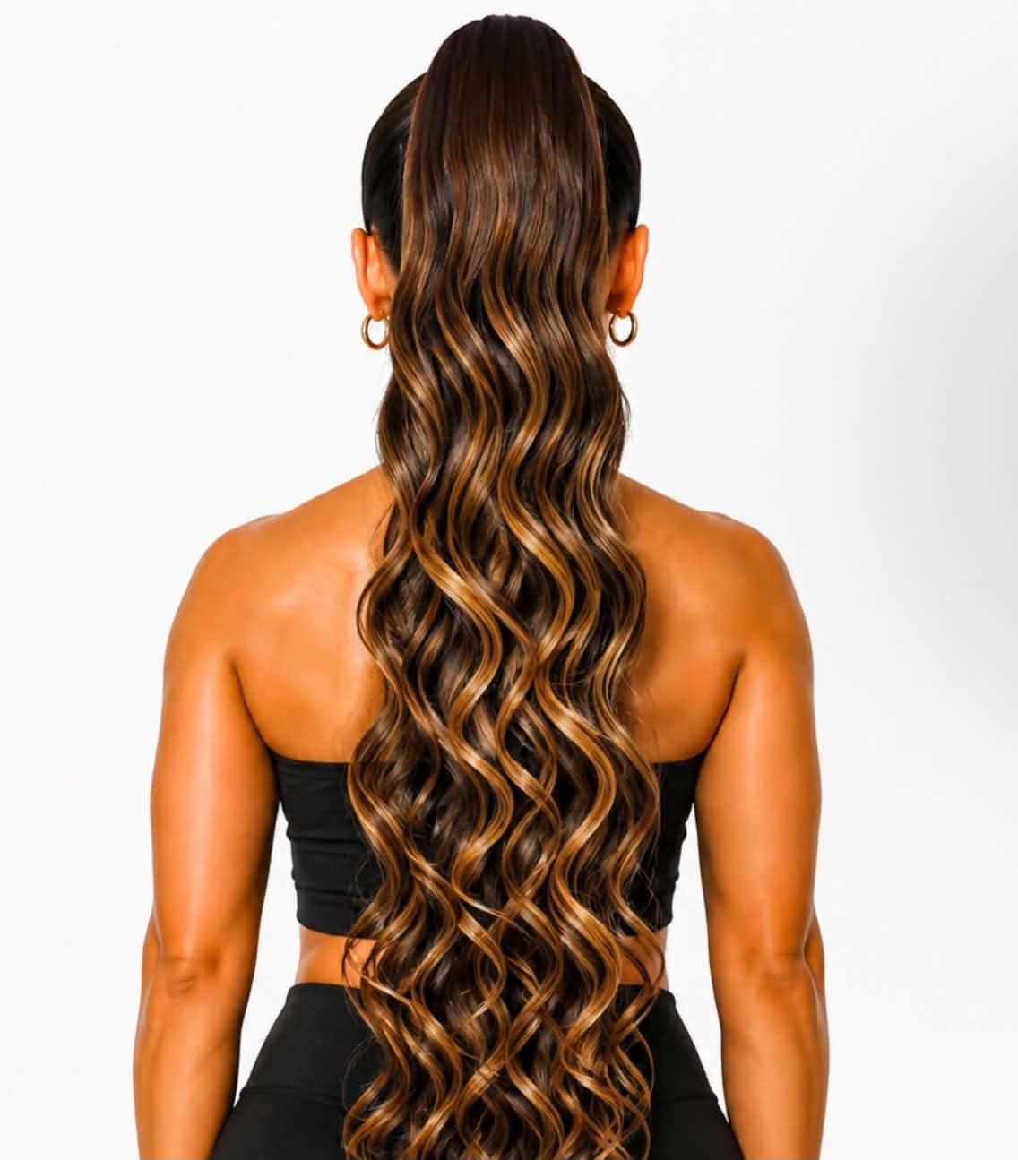 28” BROWN GOLDEN GLOW WAVY