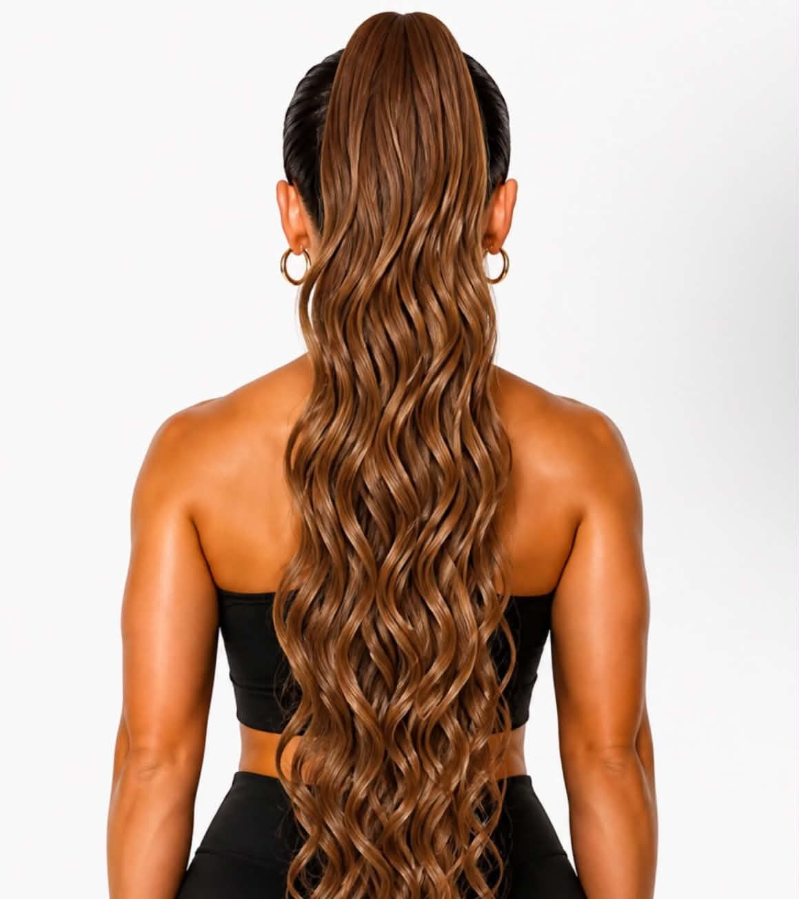 28" GOLDEN BROWN WAVY