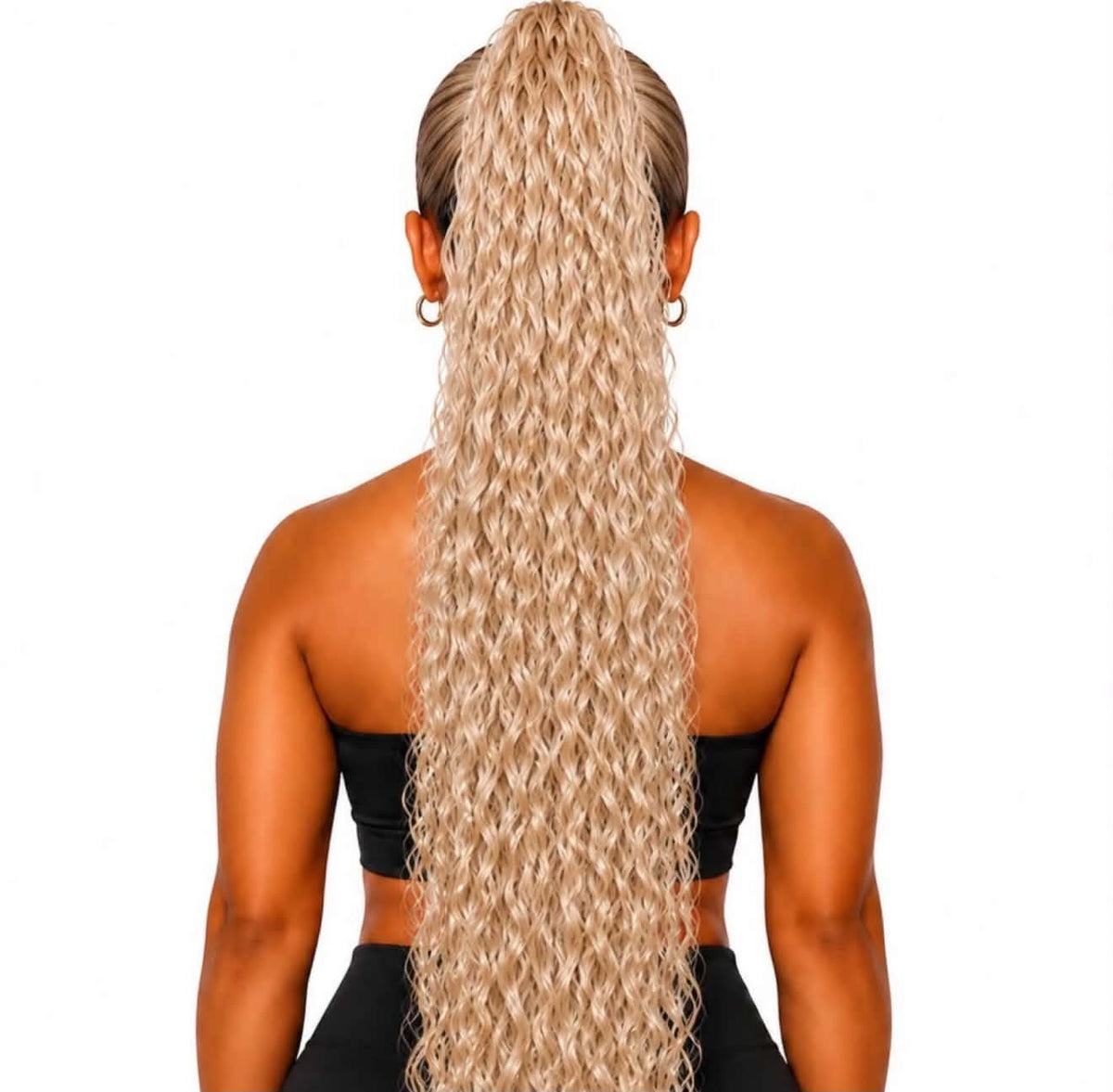 28" VANILLA SWIRL CURLY